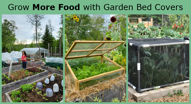 Garden bed covers are an easy way to protect crops from bad weather and pests