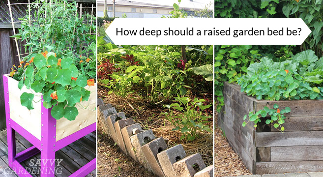 How deep should a raised garden bed be